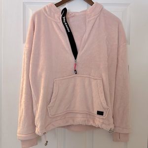 JUICY COUTURE baby pink quarter zip sweatshirt